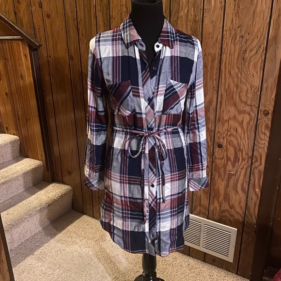 Rails Nadine Plaid Flannel Dress Size Small - Picture 12 of 16